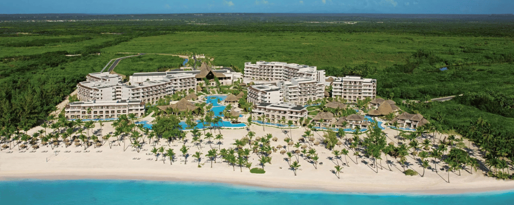 aerial view of the secrets cap cana in the Dominican Republic