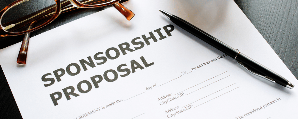 document showcasing sponsorship proposal for potential sponsors