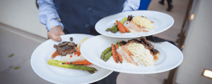 platters of food for an awards dinner 