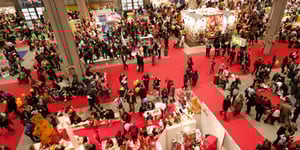 group of attendees at a trade show program
