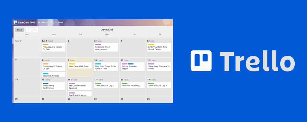 Trello event management example