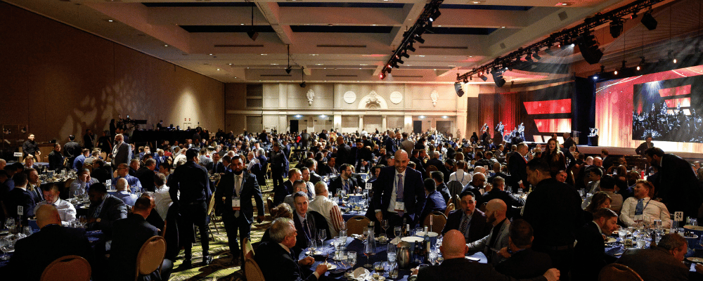 Large conference room for corporate event
